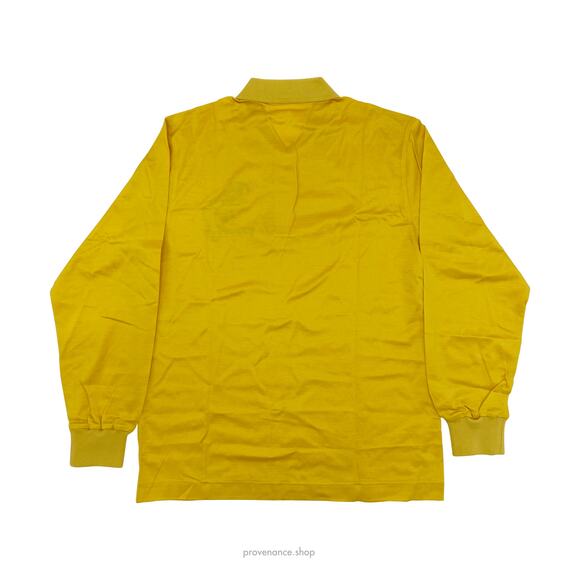 🔴 BALENCIAGA Embroidered Long Sleeve Polo Shirt - Yellow - Picture 2 of 5